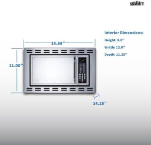Summit 0.9 cu. ft. Stainless-steel Built-in Microwave with Trim Kit, 900 W