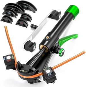 Hydraulic Tubing Bender Kit 1/4"-7/8" HVAC Copper Pipe Bender Tool Set 90° Bend with 7 Dies for Refrigerator Air Conditioner Repair