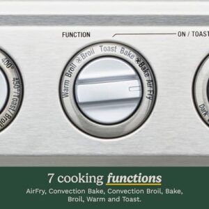 Cuisinart Air Fryer + Convection Toaster Oven (TOA-60C) – Stainless Steel, 7-in-1 Cooking Functions  