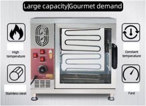 Chimney Cake Oven Machine – Hungarian Bread Roll Maker with 16 Baking Rolls and 3000W Power  