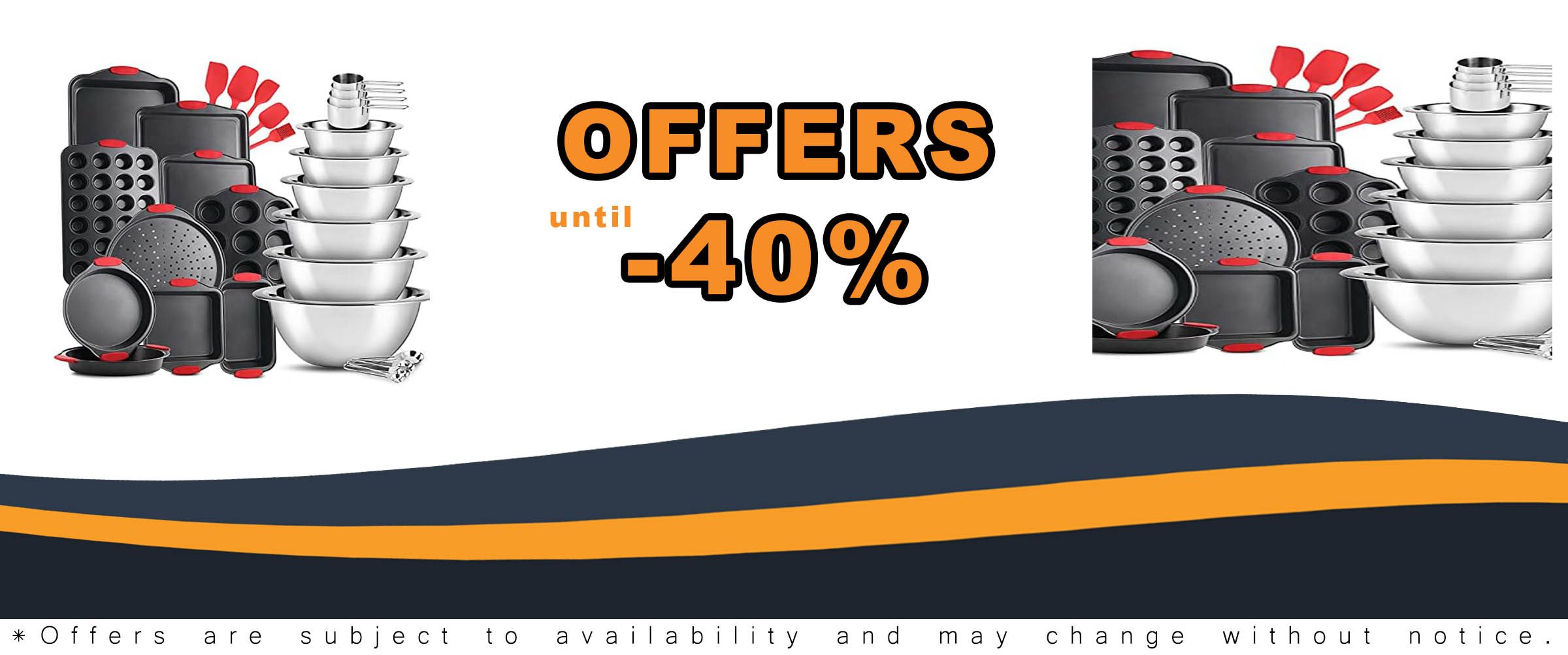 EatEx Nonstick Carbon Steel Bakeware Set with silicone handles, including baking pans, cookie sheets, cake loaf, muffin tin, and bread pan in black and stainless finish.  