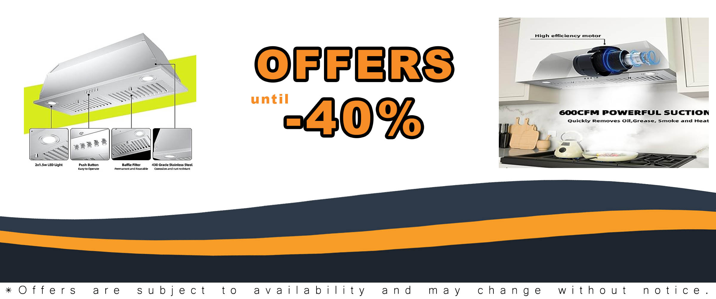 FIREGAS Range Hood Insert 30 inch with 600 CFM motor, stainless steel finish, and convertible duct options for efficient kitchen ventilation  