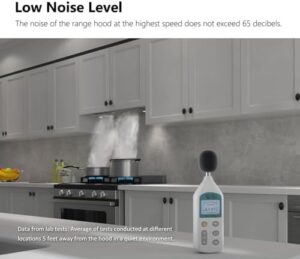 IKTCH 36 inch built-in range hood with 900 CFM suction, stainless steel design, and gesture sensing touch control panel  