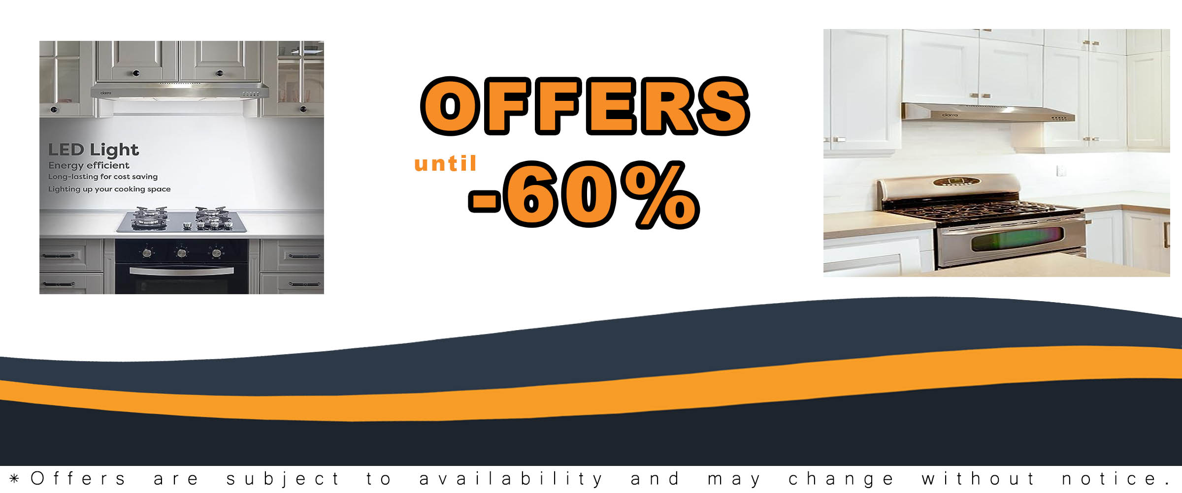 CIARRA Ductless Range Hood 30 inch with 3-speed exhaust fan, push button controls, and convertible ducted/ductless installation.  