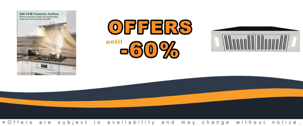 Akicon 30 Inch Range Hood Insert with 600 CFM suction, LED lights, and dishwasher-safe filters for efficient kitchen ventilation