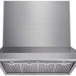 THOR Kitchen Professional 48-Inch Range Hood TRH4805 in stainless steel, showcasing its sleek design and powerful ventilation system. 