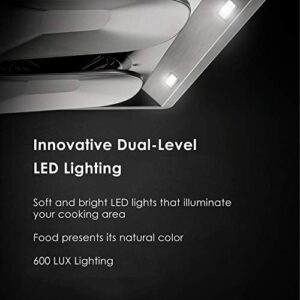 FOTILE Pixie Air UQG3002 30” Stainless Steel Under Cabinet Range Hood with 850 CFM suction, LED lights, dual AC motors, and motion control  