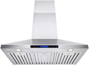 ROXON 900 CFM 30 Inches Range Hood – Stainless Steel Wall-Mounted Kitchen Exhaust Fan  
