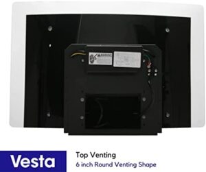 Vesta Amsterdam 800CFM 36'' Gold Stainless Steel Wall Mounted Range Hood with Touch/Gesture Control and LED Lights  