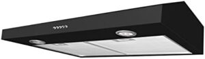 Ancona Slim Plus 30 Under-Cabinet Range Hood, 30-Inch, Black – Sleek and Powerful Kitchen Ventilation  