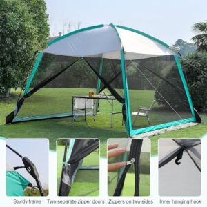 PatioBuddy Screen House 11x11 Ft waterproof mesh canopy tent, perfect for patios and camping  