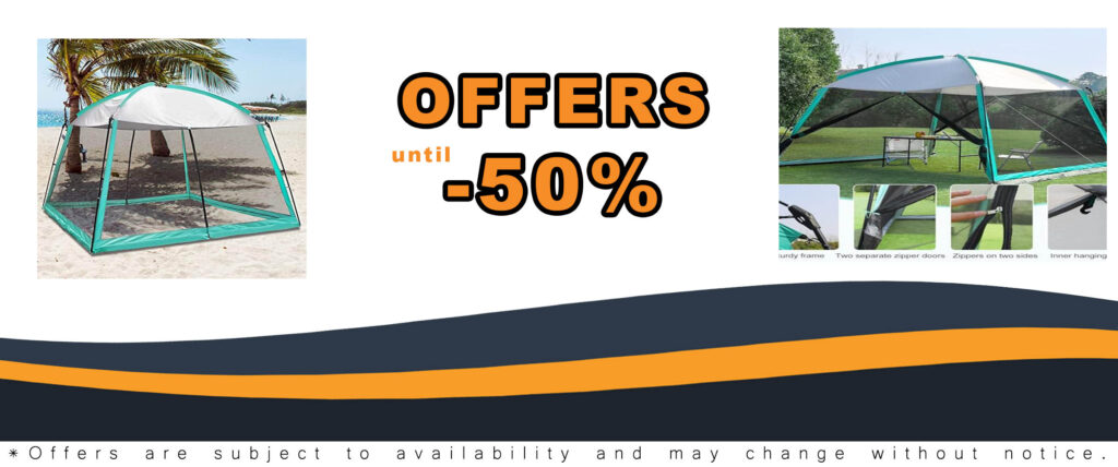 PatioBuddy Screen House 11x11 Ft waterproof mesh canopy tent, perfect for patios and camping