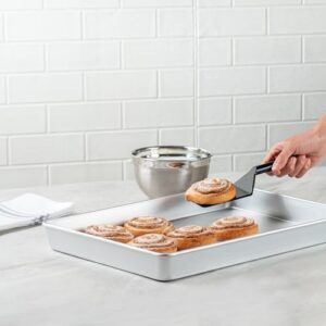 Met Lux 18 x 12 x 2 Inch Straight-Sided Baking Tins – Durable anodized aluminum cake pans for professional baking  