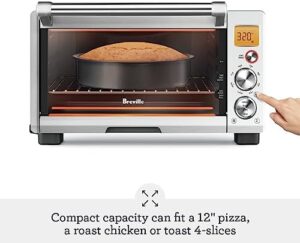 Breville Smart Oven Compact Convection BOV670BSS in brushed stainless steel, featuring a compact design and advanced convection technology.  