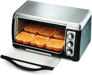 Hamilton-Beach 31330 6 Slice Toaster Oven, Black – Spacious and Efficient Countertop Oven  