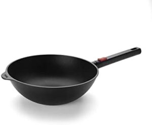 Woll Diamond Logic XR Wok and Mixing Pan, 30 cm, non-stick, cast aluminum, oven-proof, induction compatible, with removable handle  