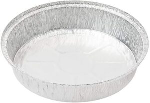 500 PC round foil container with clear dome lid, ideal for baking, roasting, and meal prep, disposable aluminum food container  