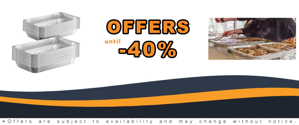 Durable and deep Tiger Chef aluminum foil pans, perfect for roasting, baking, and catering. Pack of 30 for versatile kitchen use.