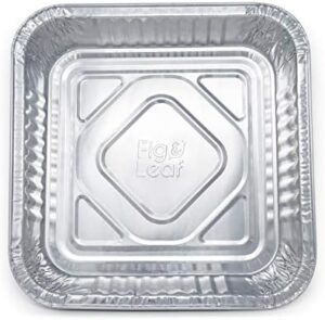 Stack of (300 Pack) 8” x 8” Square Baking Cake Pans with Plastic Dome Lids, ideal for baking, roasting, and food storage.  