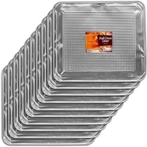 MEDca Foil Oven Liner 18.5 X 15.5 Inch, bulk pack of 100, disposable and heat-resistant for easy oven cleaning  