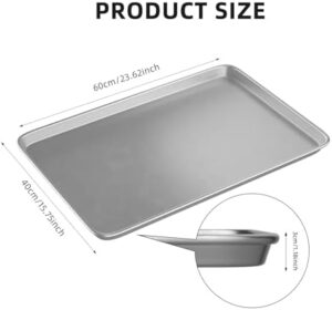 CROSSON 6 Pack 16" × 24" Cookie Sheet Baking Tray – Commercial Grade Aluminum Pan for Baking and Cooking  