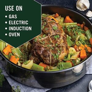 HexClad Hybrid Nonstick Sauté Pan with Lid, 7-Quart, Compatible with All Cooktops, Dishwasher and Oven-Safe 