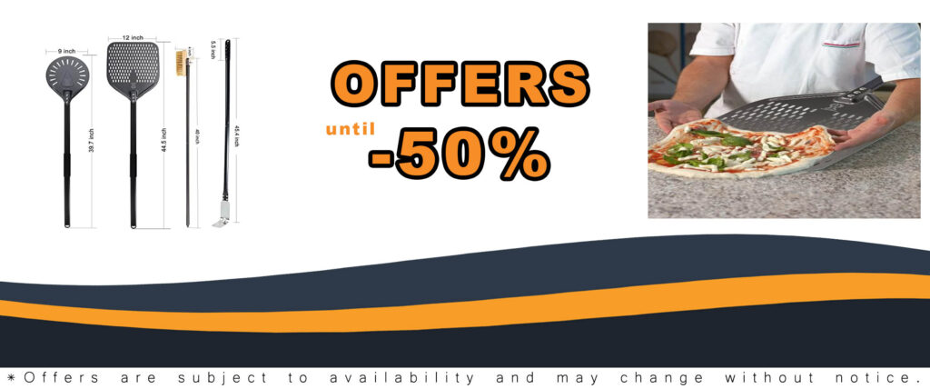 SHANGPEIXUAN 9-Inch Perforated Pizza Peel with 40-Inch Handle – Perfect for Wood-Fired Pizza Ovens