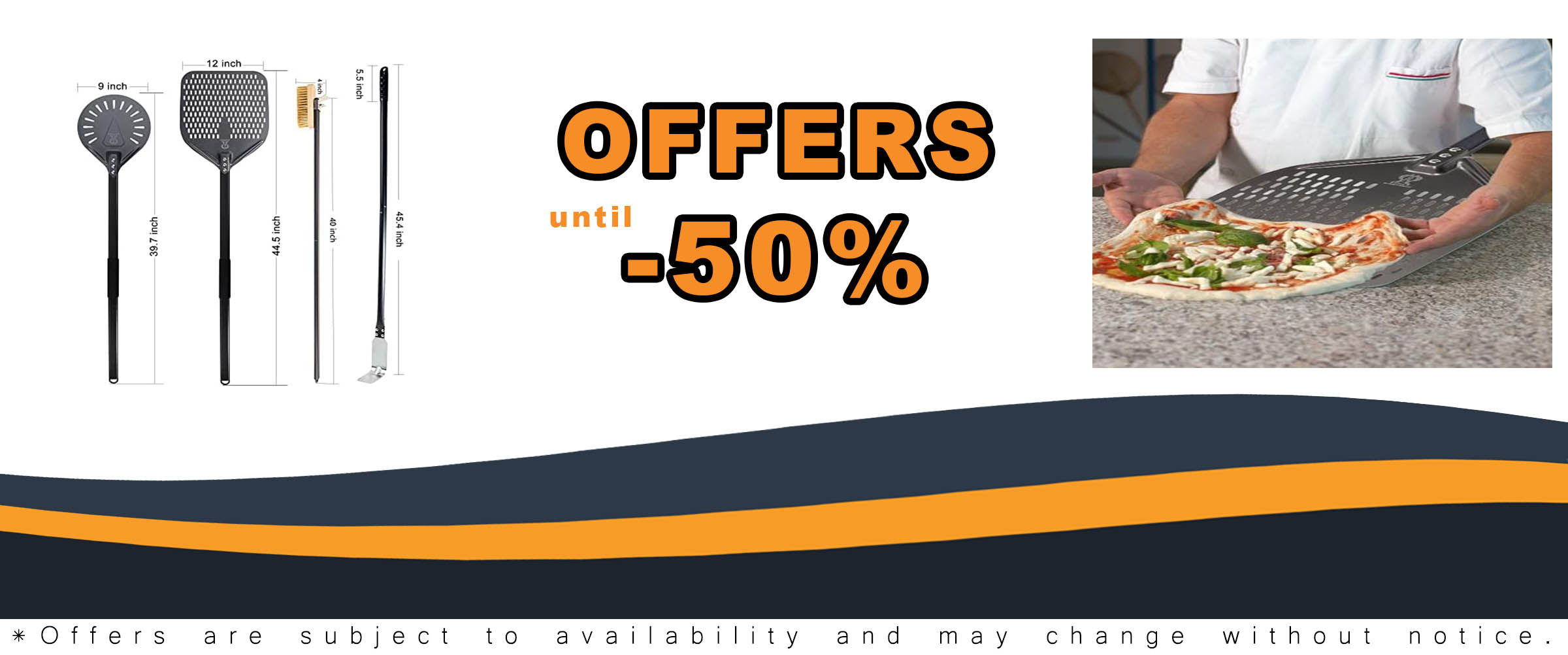 SHANGPEIXUAN 9-Inch Perforated Pizza Peel with 40-Inch Handle – Perfect for Wood-Fired Pizza Ovens  