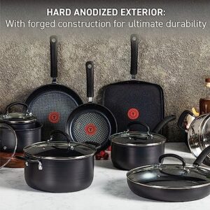 T-FAL Ultimate Hard Anodized Cookware Set featuring durable nonstick surface and Thermo-Spot heat indicator.