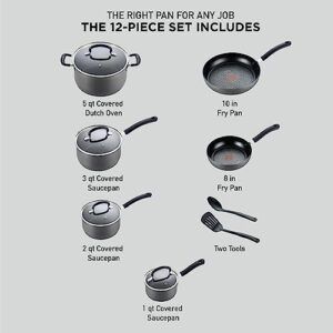 T-FAL Ultimate Hard Anodized Cookware Set featuring durable nonstick surface and Thermo-Spot heat indicator.