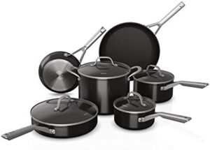 Ninja C19000C Foodi NeverStick 10-Piece Cookware Set, Black – Pots and Pans for High-Performance Cooking