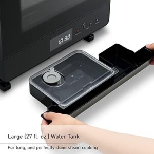 Panasonic HomeChef 7-in-1 Compact Oven – A compact black countertop oven featuring convection bake, air fryer, steam, and slow cook functions.  