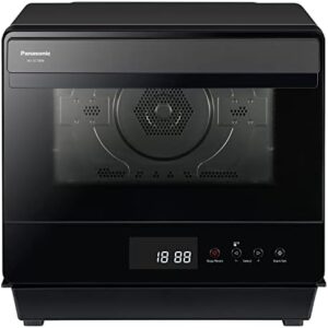 Panasonic HomeChef 7-in-1 Compact Oven – A compact black countertop oven featuring convection bake, air fryer, steam, and slow cook functions.  