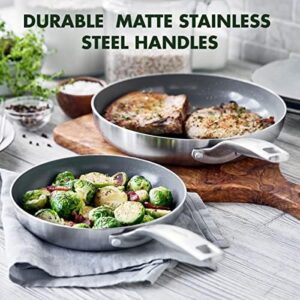 GreenPan Chatham 12 Piece Stainless Steel Cookware Set with Bamboo Utensils