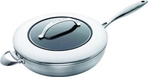 Scanpan SPN65132 32cm CTX Sautépan with Lid, Silver/Black – Durable Non-Stick Cookware