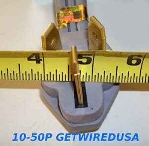 Y Adapter 2-Way Connector 10-50P Male 3-Pin Stove Oven Range Plug to 10-50R & 10-30R Dryer Receptacle Outlet Box