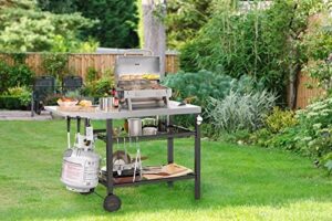 Onlyfire Outdoor Grill Cart Table with XL Stainless Steel Countertop and Storage Basket