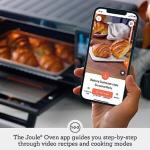 Breville the Joule® Oven Air Fryer Pro in black stainless steel on a kitchen countertop