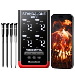 ThermoMaven 4-Probe Wireless Bluetooth Smart Meat Thermometer with WiFi and Bluetooth