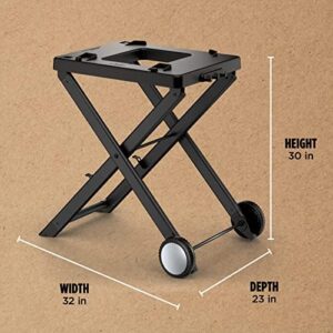 Ninja XSKSTAND Woodfire Collapsible Outdoor Grill Stand with foldable design and utensil holder