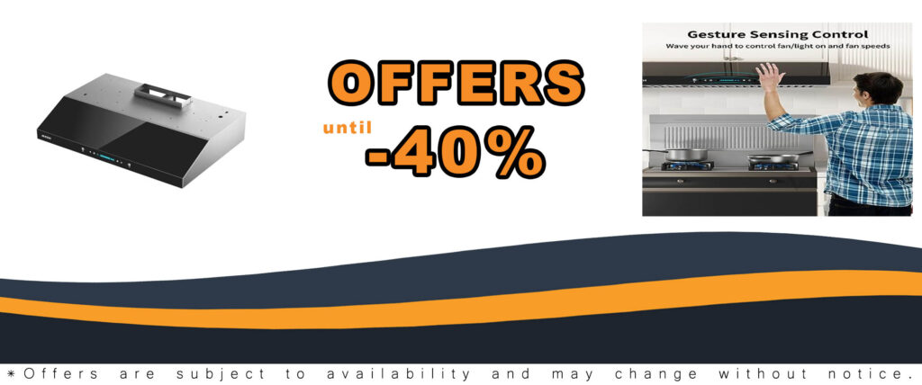 IKTCH 30 Inch Range Hood Under Cabinet with Gesture Sensing and Touch Panel