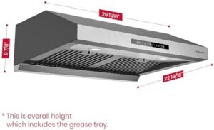 Gasland 30 Inch Range Hood UC30SSM Stainless Steel Kitchen Vent Hood with LED Lights