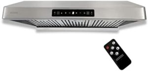 ONEX® Range Hood 30" inch Under Cabinet with smoke sensor, 6 speed control, and stainless steel design.