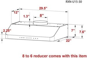 ROXON 900 CFM Range Hood with Stainless Steel Finish