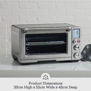 Breville BOV900BSS Smart Oven Air Convection Oven – Large silver countertop oven with air frying, roasting, and dehydrating functions  