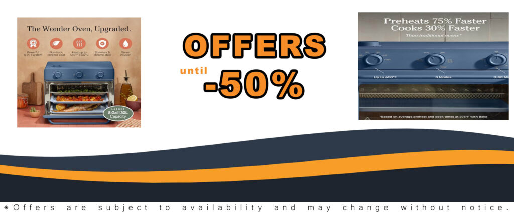 Large Wonder Oven in Blue Salt finish, showcasing its sleek and modern design, perfect for every kitchen.