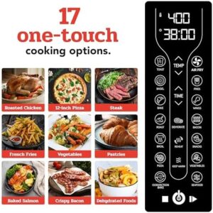 Gourmia Toaster Oven Air Fryer Combo with French Door Design and Accessories