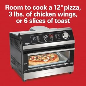 Hamilton Beach Digital Air Fryer Toaster Oven, 1800W, Black with Stainless Accents 