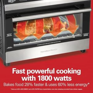 Hamilton Beach Digital Air Fryer Toaster Oven, 1800W, Black with Stainless Accents 