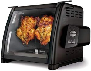 Ronco ST5500SBLK Rotisserie Oven, black countertop rotisserie with 12-pound capacity and three cooking functions  